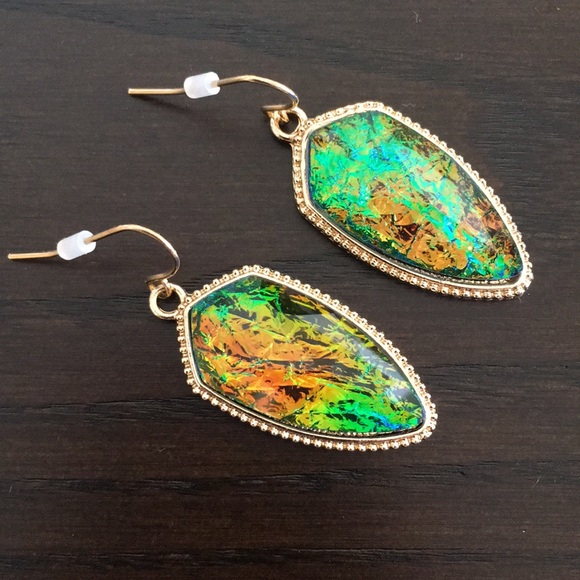 Opal Multicolor Drop Earrings - Picture 3 of 3